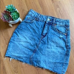 Denim Mini Skirt (acid wash)